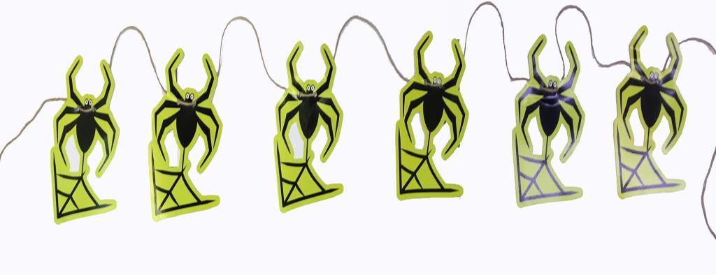 NessiWorld Spider Shaped Hanging Halloween Pennant Banner 2 Meters