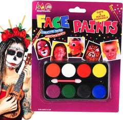 Nessiworld Clown Face Painting Set Makeup Painting Set with Brush 8 Colors