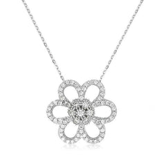Collier femme marguerite en argent