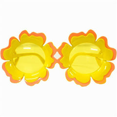 Nessiworld Daisy Shaped Orange Yellow Hawaii Concept Party Glasses 15x7 cm