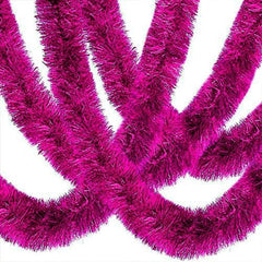 Nessiworld Mega Thick Glitter Ornament for Party 2 Meters Length 10 cm Width Fuchsia Imported