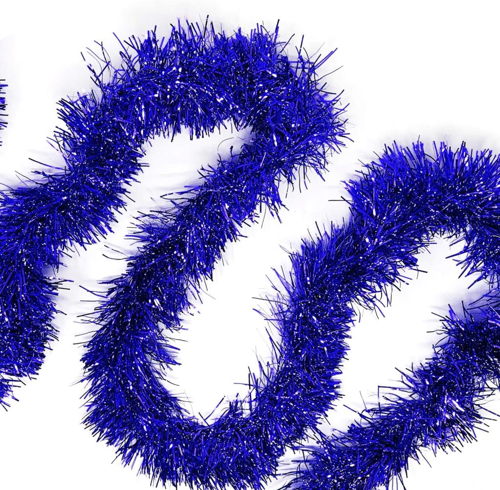 Nessiworld Mega Thick Glitter Decoration for Party 2 Meters Length 10 cm Width Blue Imported