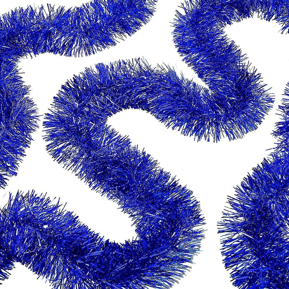Nessiworld Mega Thick Glitter Decoration for Party 2 Meters Length 10 cm Width Blue Imported
