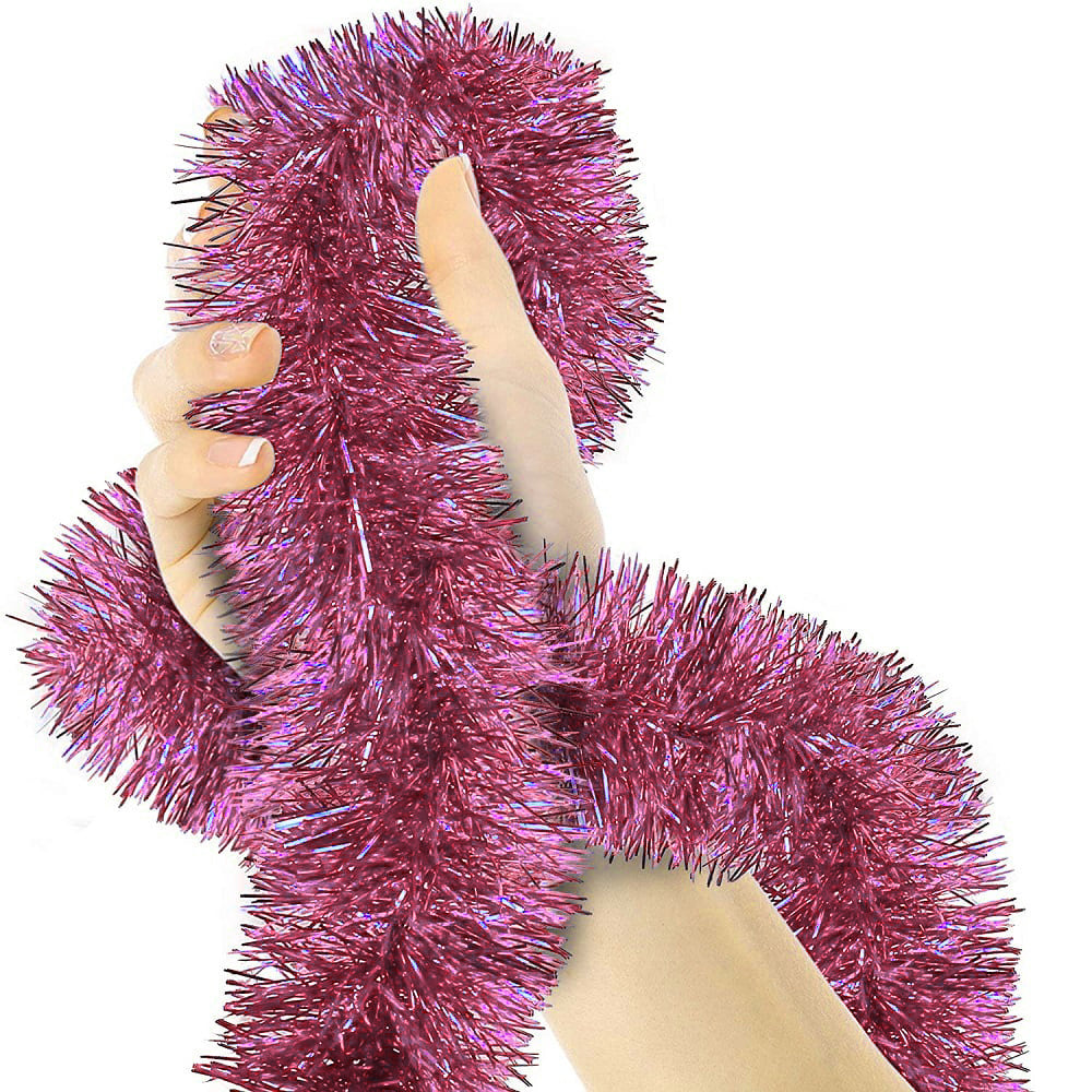 Nessiworld Party Glitter Ornament 2 Meters Length 6 cm Width Pink Color Imported
