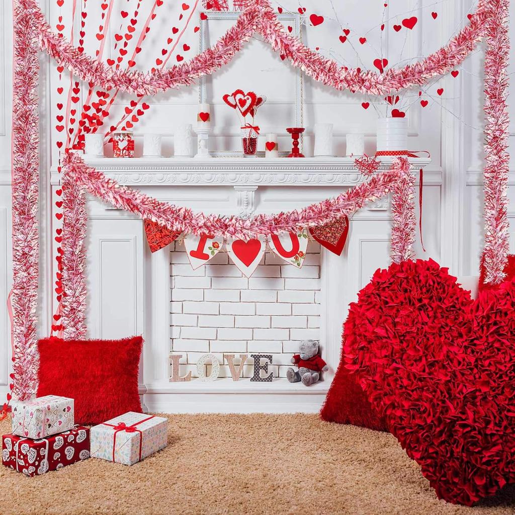 Nessiworld Party Glitter Ornament 2 Meters Length 6 cm Width Pink Color Imported