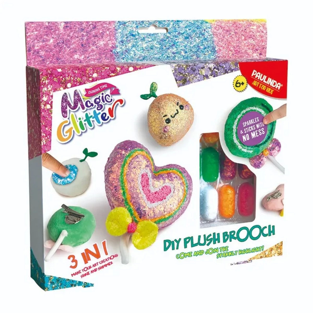 Nessiworld Paulinda Magic Glitter 3n1 DIY Plush Brooch Hobby Set S01095600
