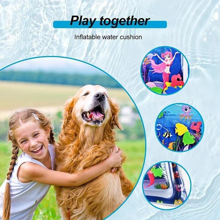 Paw Portal Evcil Hayvanlar İçin Şişme Su Oyun Matı - MeanYou