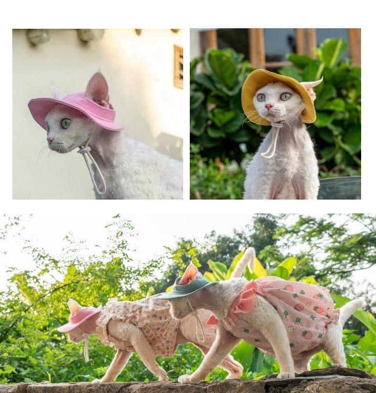 Paw Portal Güneş Koruyucu Kedi Şapkası - MeanYou