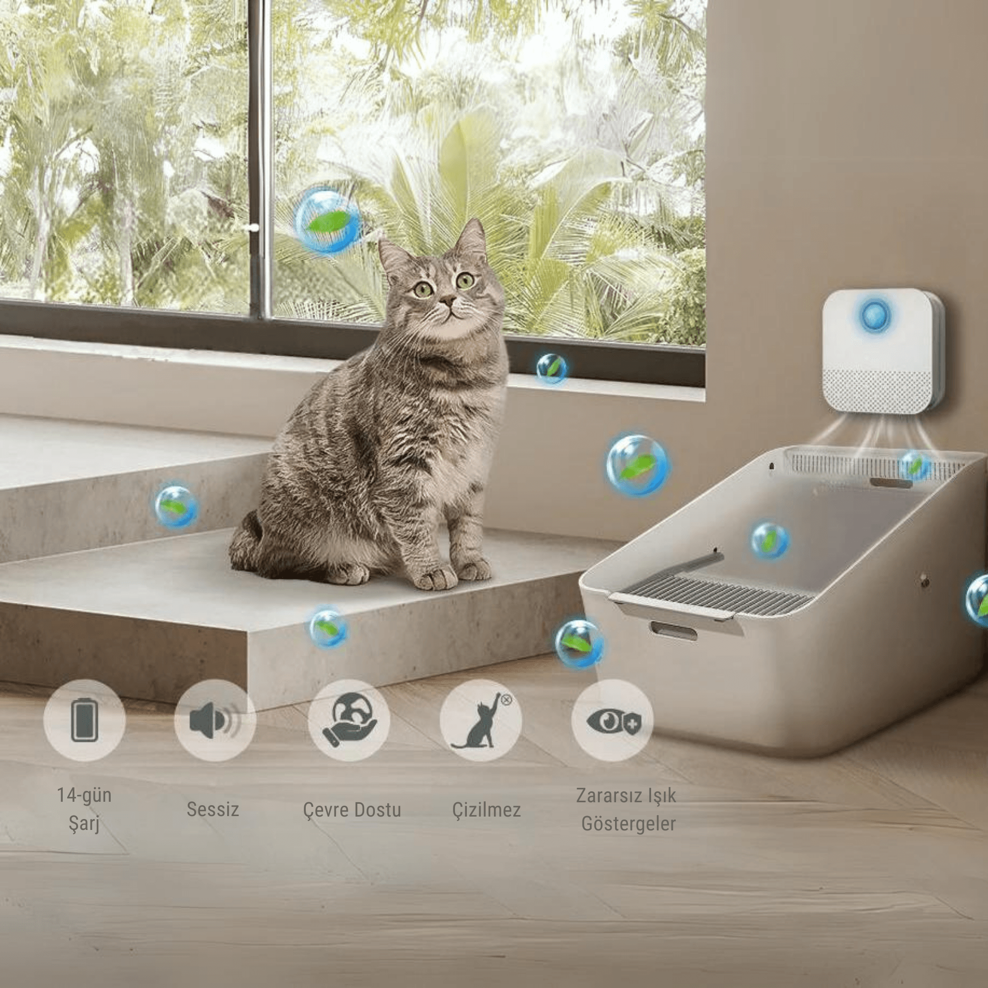 Paw Portal Kedi Kumu Kabı Koku Giderici - MeanYou