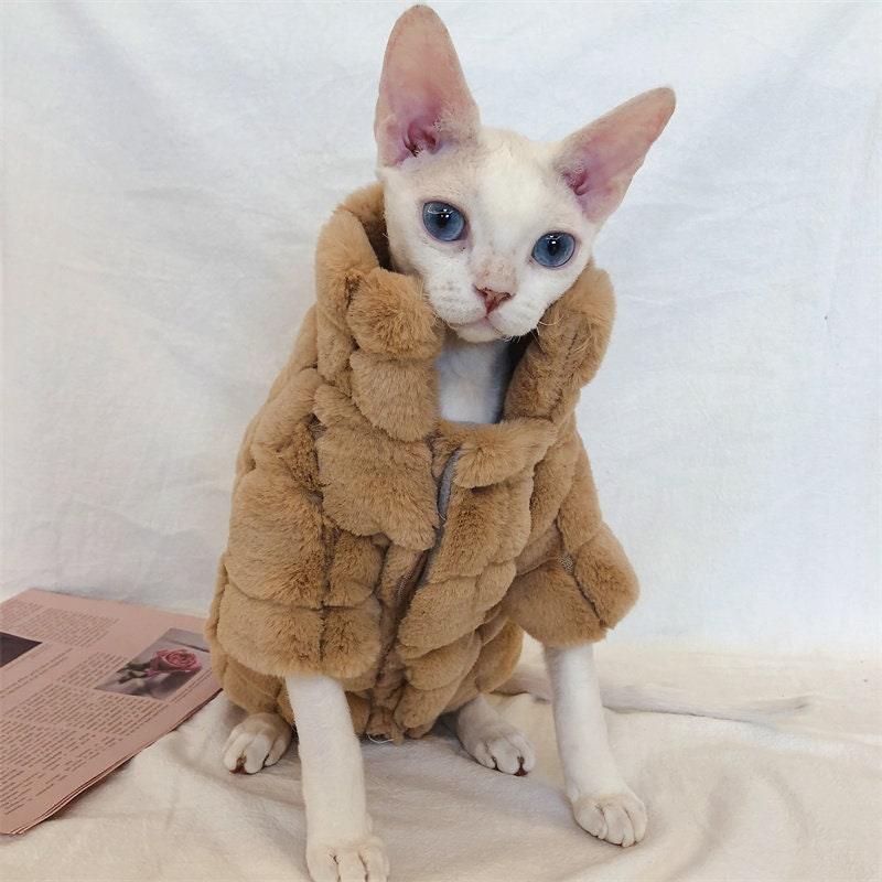 Paw Portal Kedi Kürk Ceket Kedi Kıyafeti - MeanYou