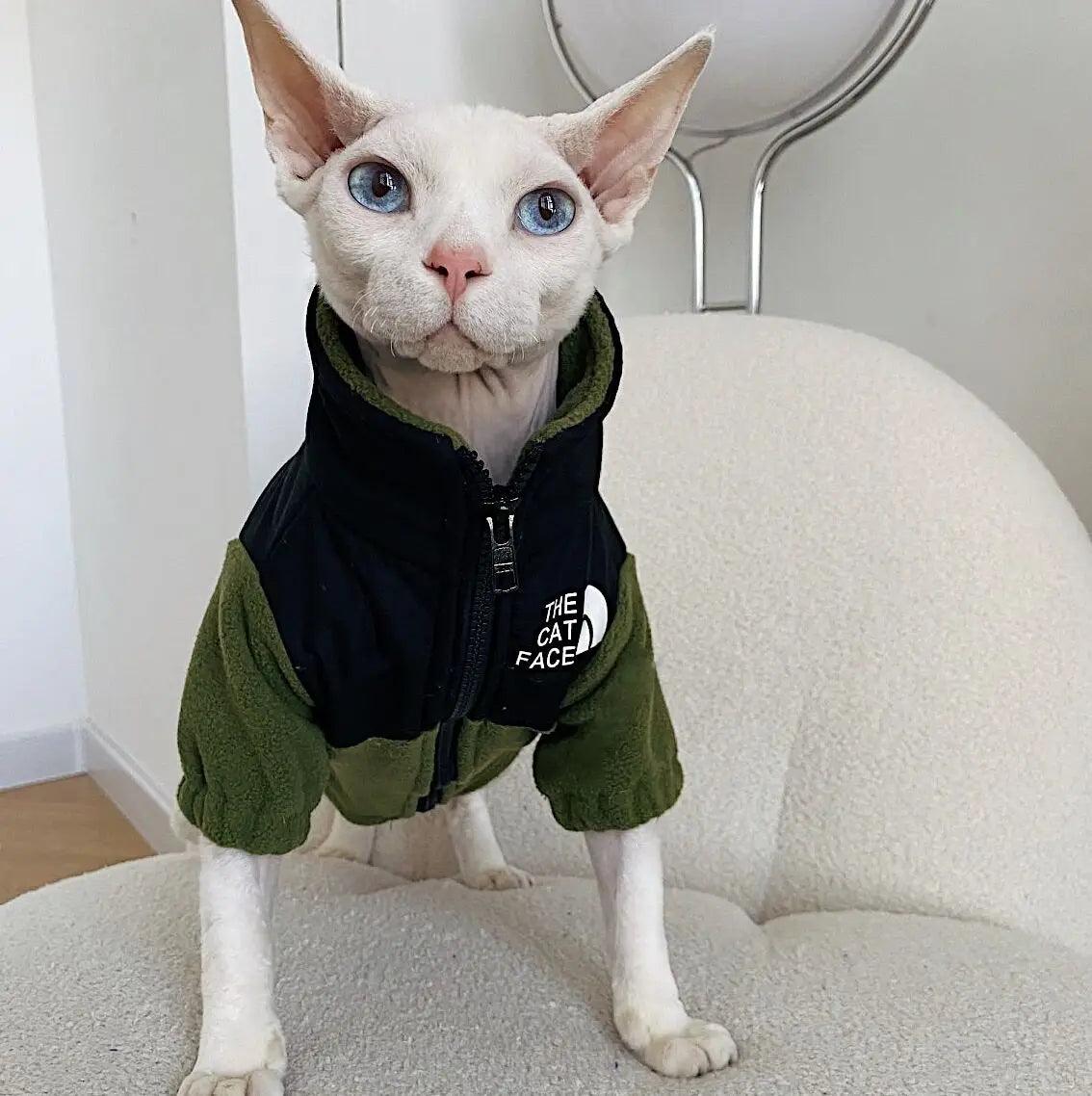 Paw Portal The Cat Face Polar Ceket Kedi Kıyafeti - MeanYou