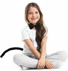 Nessiworld Plush Black Color Tail and Bow Tie Adult Child Compatible