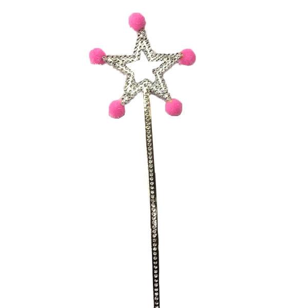 Nessiworld Pink Pompom Star Fairy Wand 1 Piece