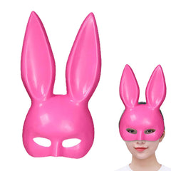 Masque de lapin extra long de luxe NessiWorld couleur rose 35 x 16 cm