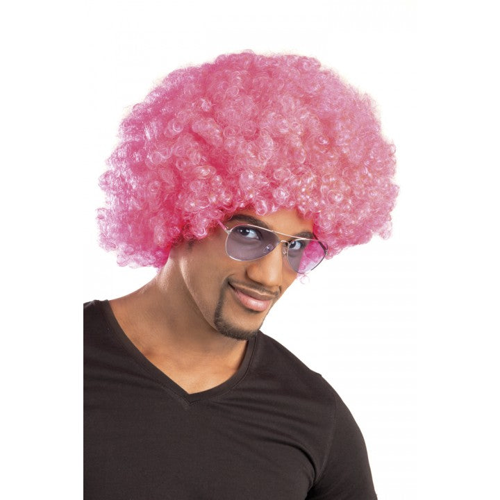 Nessiworld Pink Color Curly Afro Bonus Wig