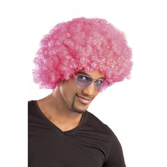 Nessiworld Pink Color Curly Afro Bonus Wig