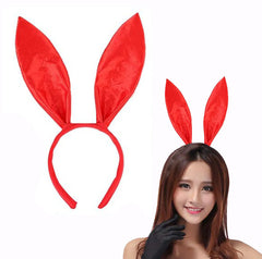 Nessiworld Pink Color Satin Finish Shapeable Rabbit Ear Headband 35x11 cm