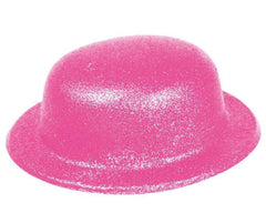 NessiWorld Pink Glittery Bowler Round Party Hat 24x26 cm