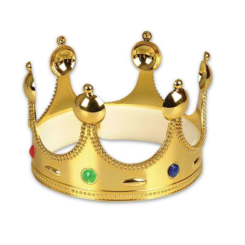 Nessiworld Plastic King Crown Gold Color Adult Size 55 cm