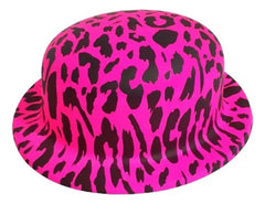 Nessiworld Plastic Neon Patterned UV Light Party Hat Pink 1 Piece