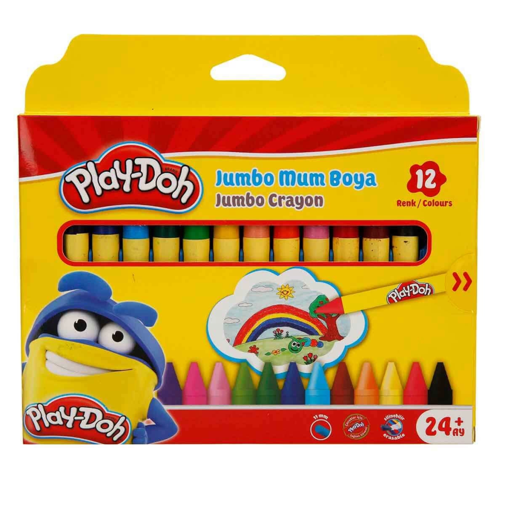 Crayon géant effaçable Play-Doh NessiWorld 12 couleurs