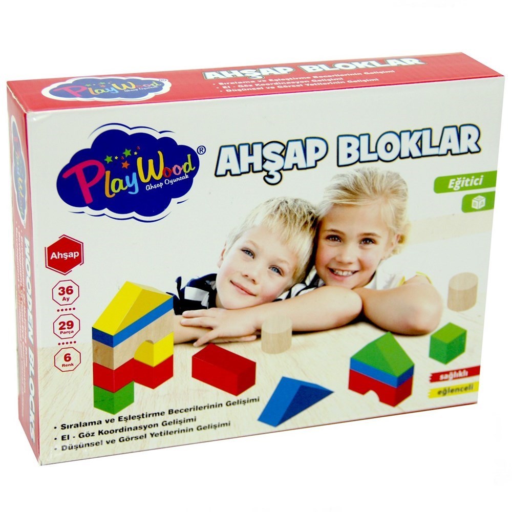 Nessiworld PlayWood 29 Piece Wooden Blocks