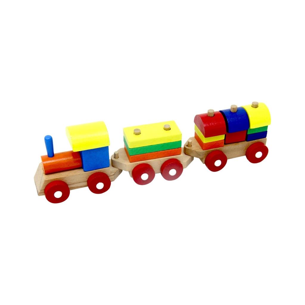 Nessiworld PlayWood Educational Wooden Block Puzzle Train 351