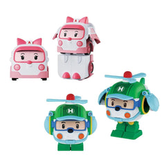 Nessiworld POLI MRT-674 Robocar Poli Mini Transforming Kasabanın Kurtarma Araçları 4lü Set