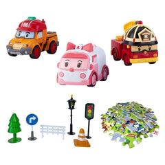 Nessiworld POLI ZR-913 Robocar Poli Gogo City Seri Ambar,Roy,Mark Oyun Seti