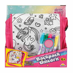 Nessiworld Pretty Pinky Paintable Patterned Unicorn Backpack