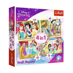 PUZZLE-34385 Puzzle Princesses Disney 4 en 1