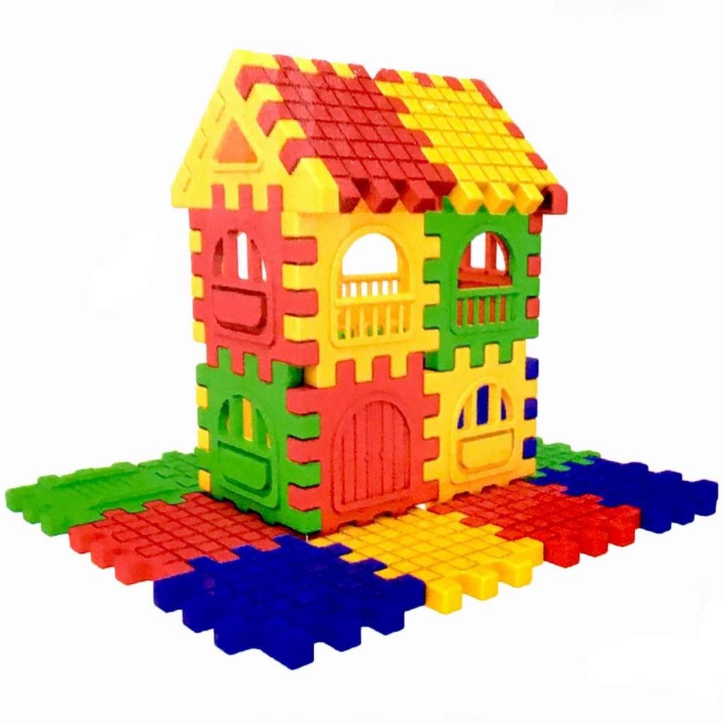 Nessiworld Puzzle City 3D Building and Design Blocks 128 Pieces