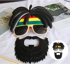 Nessiworld Rasta Wig Rasta Beard Bob Marley Mustache Party Glasses 27x18 cm