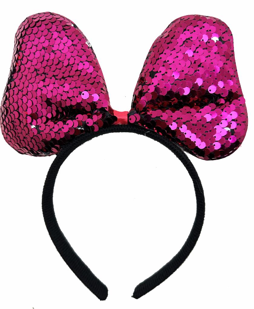 Couronne de fête à paillettes changeantes Nessiworld Fuchsia Argent 20x16 cm