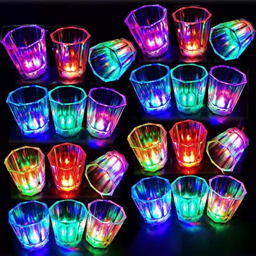 Nessiworld Colorful Led Shining Fiber Optic Glow Light Cup 5.5 x 5.5 cm