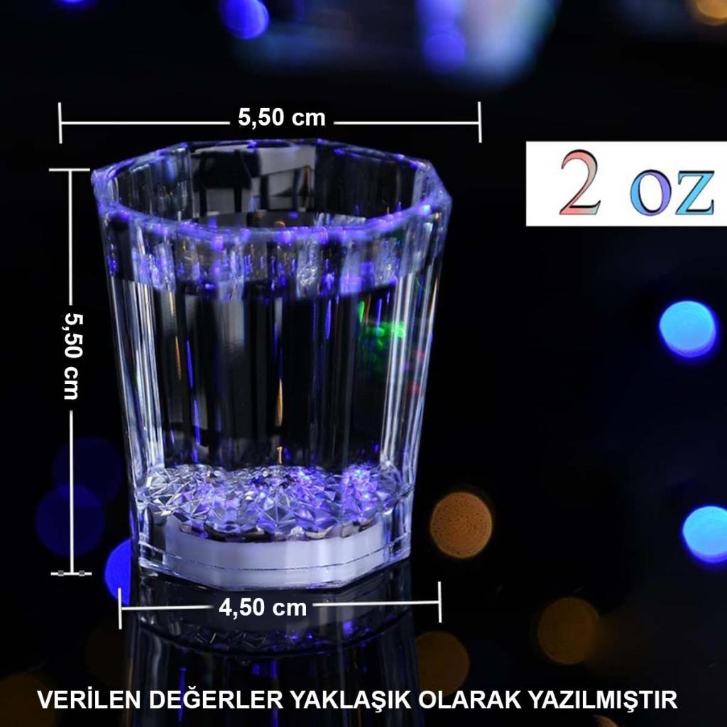 Nessiworld Colorful Led Shining Fiber Optic Glow Light Cup 5.5 x 5.5 cm