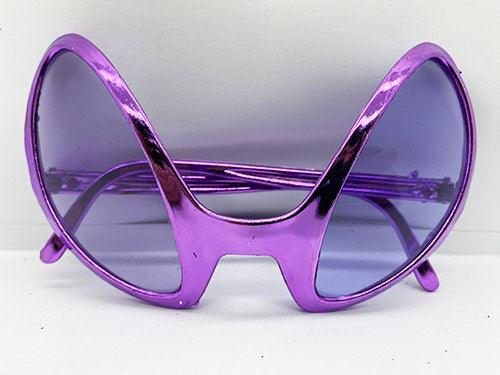 NessiWorld Retro Glasses - 80s 90s Party Glasses Purple Color 8x13 cm