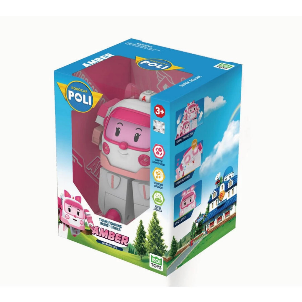 Nessiworld Robocar Poli Grand Robot Transformateur Ambre
