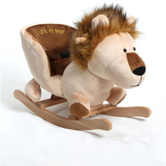 Safeline Baby Plush Wooden Rocking Toy Lion
