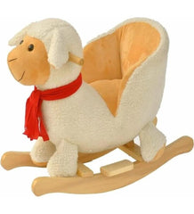 Safeline Baby Plush Wooden Rocking Toy Lamb