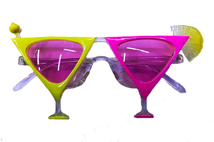 Nessiworld Sarı Pembe Renk Martini Parti Gözlüğü