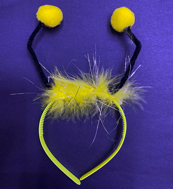 Nessiworld Yellow Pom-Pom Plastic Bee Crown for Shows