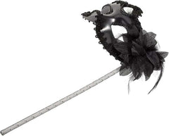 Nessiworld Black Glitter Handle Photo Shoot Mask 18x29 cm