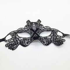 NessiWorld Black Color Lace Cut Lace Embroidered Prom Party Mask No 11