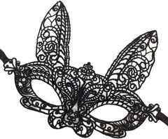 Nessiworld Black Color Lace Cut Lace Embroidered Prom Party Mask No 7