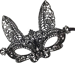 Nessiworld Black Color Lace Cut Lace Embroidered Prom Party Mask No 7