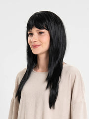 Nessiworld Black Color Long Party Wig