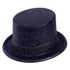 NessiWorld Black Color Long Plastic Glitter Party Hat