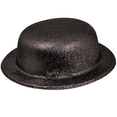 Nessiworld Black Color Round Glitter Plastic Party Hat