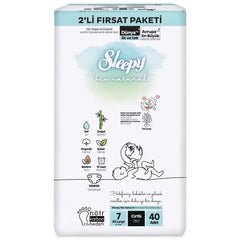 Nessiworld Sleepy Bio Natural Baby Diaper 2 Pack 7 Size 40 Pieces